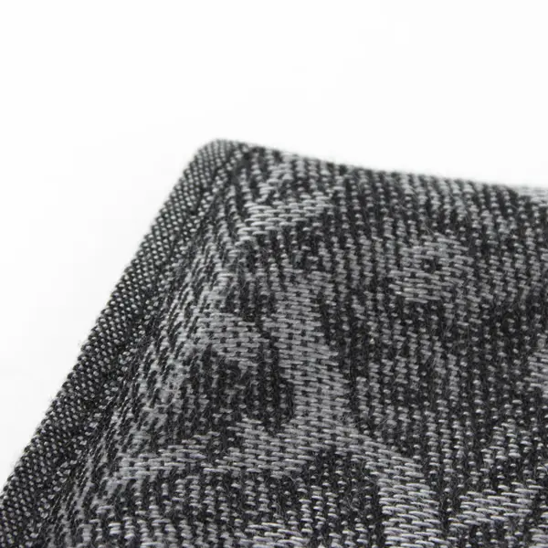 Gray Paisley Fringe Scarf Shawl 27"x68"