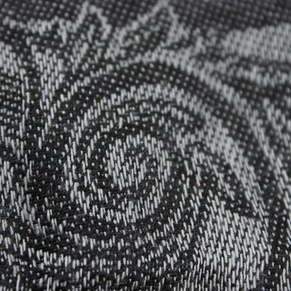 Gray Paisley Fringe Scarf Shawl 27"x68"