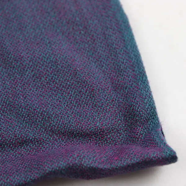 Vintage Hype Purple Teal Beige Striped Fringe Scarf 19"x70"