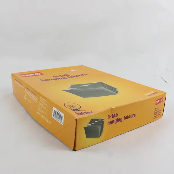 Staples 21 Green Letter 5-Tab Hanging File Folders w/Name Tags Inserts 116764