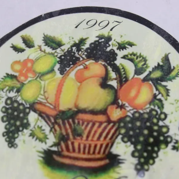 1997 Oregon Vineyards Merlot Wine Bottle Cheese Serving Board Tray 12.0"x4.4"
