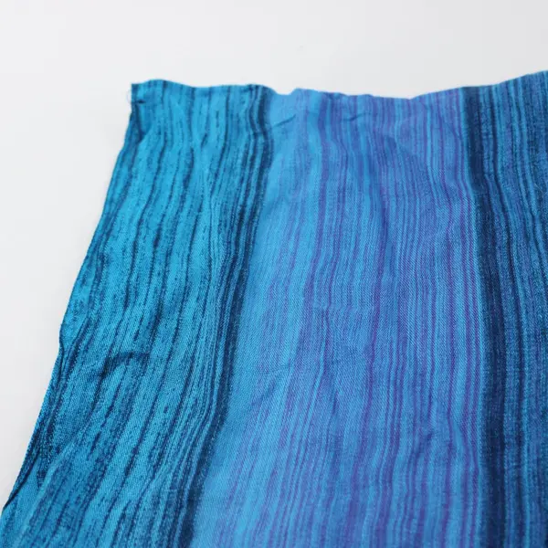 Primitive Vibes Hawaii Women's Boho Fringe Blouse Purple Blue Rayon Loose