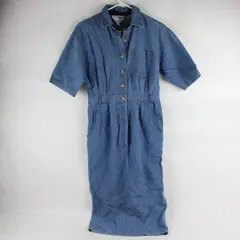 Vintage L.G. Star Women's Size 8 Denim Short Sleeve Pencil Dress