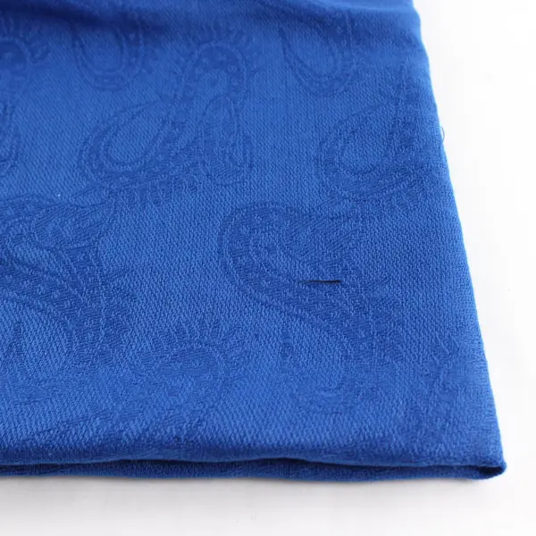 F.C. Cobalt Blue Paisley Fringe Scarf Shawl 27"x67"