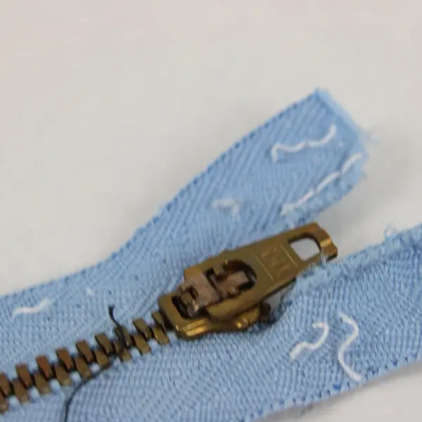 Lot Mixed Blue Replacement Zippers Assorted Sizes Used