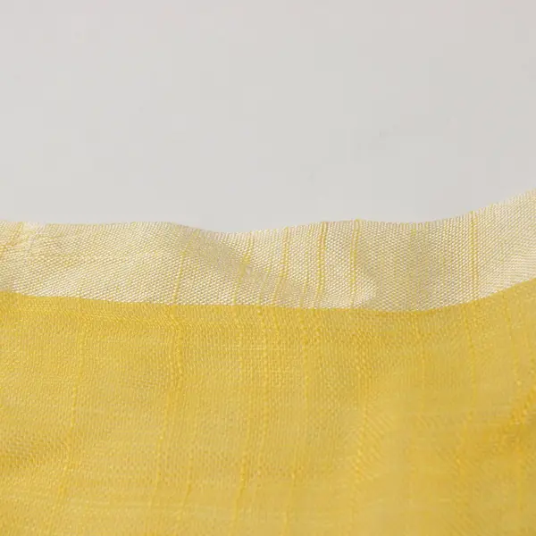 Yellow & White Lightweight Scarf with Sequins and Fringe Unbranded