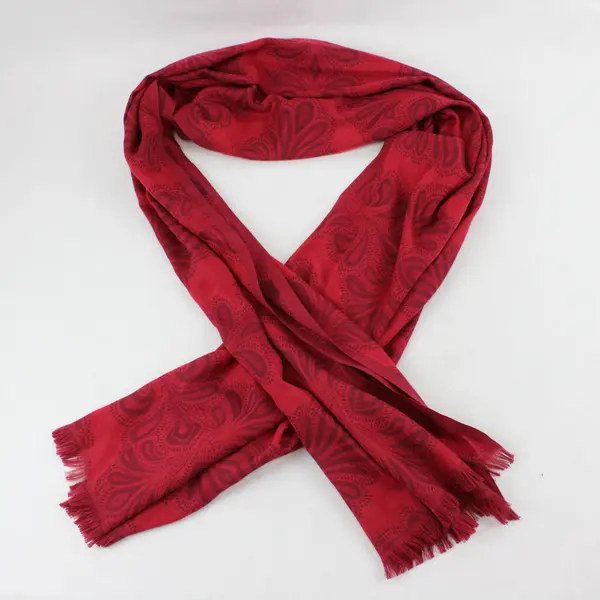 Maroon Red Fringe Scarf Wrap 28"x70"