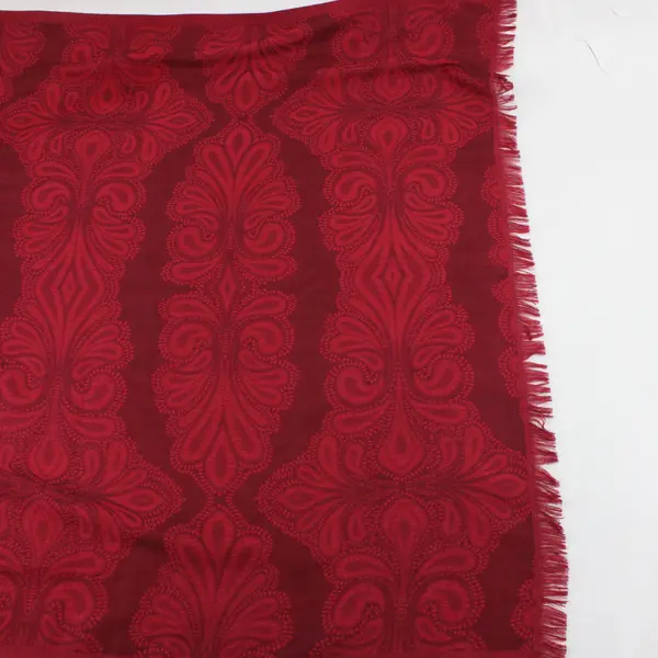 Maroon Red Fringe Scarf Wrap 28"x70"
