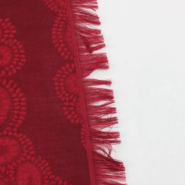 Maroon Red Fringe Scarf Wrap 28"x70"