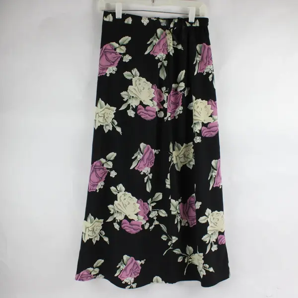 Sophisticates by Jonathan Martin VTG Black Floral Maxi Skirt M