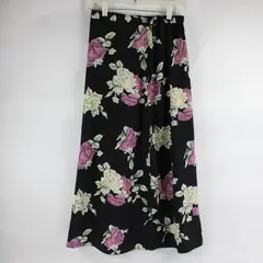 Sophisticates by Jonathan Martin VTG Black Floral Maxi Skirt M