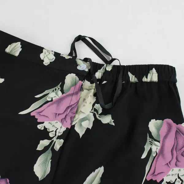 Sophisticates by Jonathan Martin VTG Black Floral Maxi Skirt M