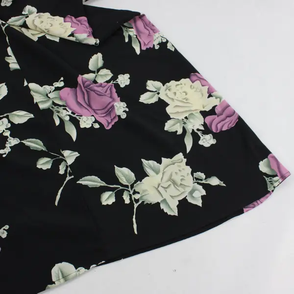 Sophisticates by Jonathan Martin VTG Black Floral Maxi Skirt M