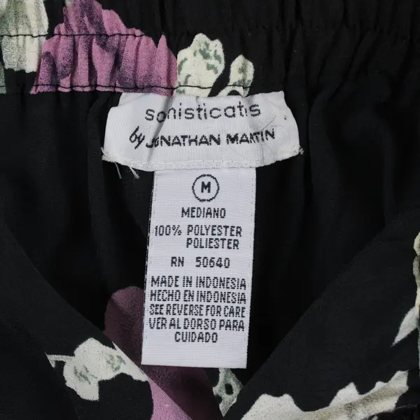 Sophisticates by Jonathan Martin VTG Black Floral Maxi Skirt M