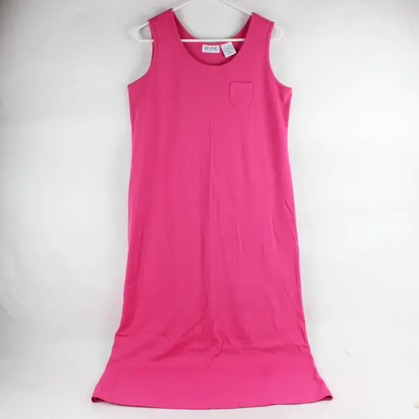 Vtg Blair Women's S Pink Sleeveless Maxi T-Shirt Dress