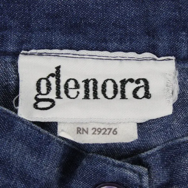 Vintage Glenora Women's 22" Waist 100% Cotton Dark Denim Button Up Maxi Skirt
