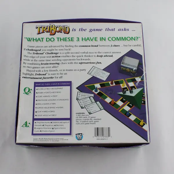 Vintage TriBond Board Game 1992 Vol. 1, Big Fun Games, Complete