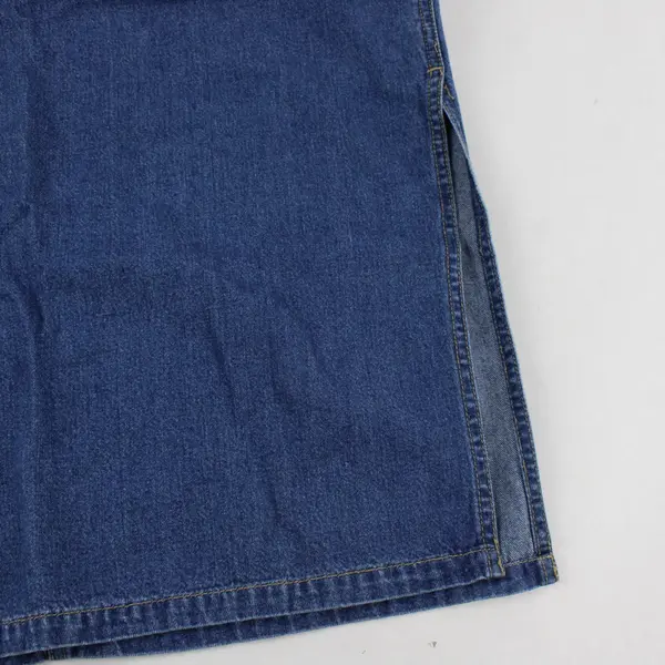 Vintage Lizwear Women's Size 14 Medium Wash Blue Denim Maxi Skirt 100% Cotton