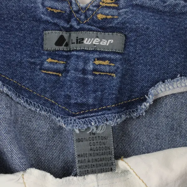 Vintage Lizwear Women's Size 14 Medium Wash Blue Denim Maxi Skirt 100% Cotton