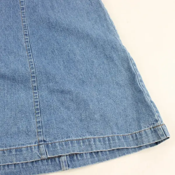 Vintage TY Wear Women's Size 12P Light Wash Denim Blue Maxi Skirt 100% Cotton