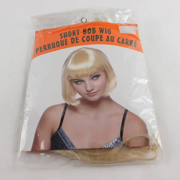 Short Blonde Bob Wig Halloween Costume Accessory