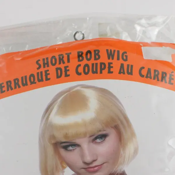 Short Blonde Bob Wig Halloween Costume Accessory