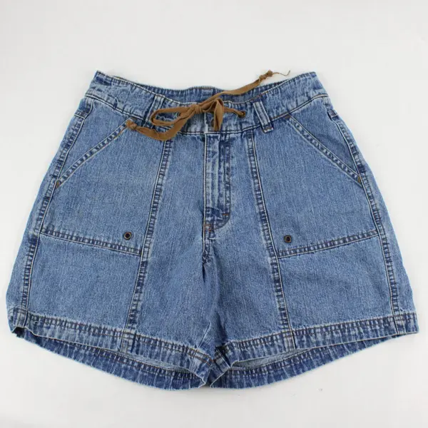 Vintage 90s Riders by Lee Women's 10M Medium Wash Drawstring Waist Denim Shorts
