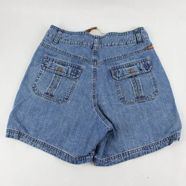 Vintage 90s Riders by Lee Women's 10M Medium Wash Drawstring Waist Denim Shorts