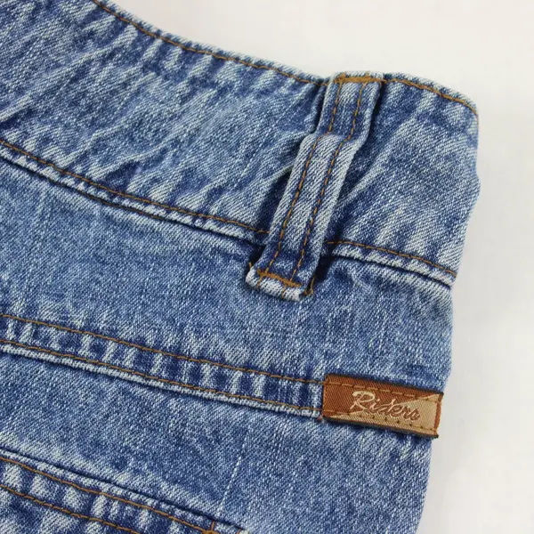 Vintage 90s Riders by Lee Women's 10M Medium Wash Drawstring Waist Denim Shorts