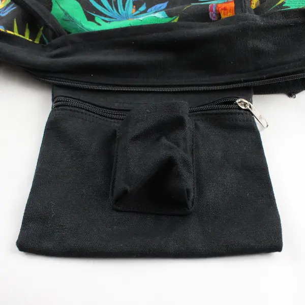 VTG Tropical Parrot Print Beaded Sequined Travel Beach Shoulder Bag