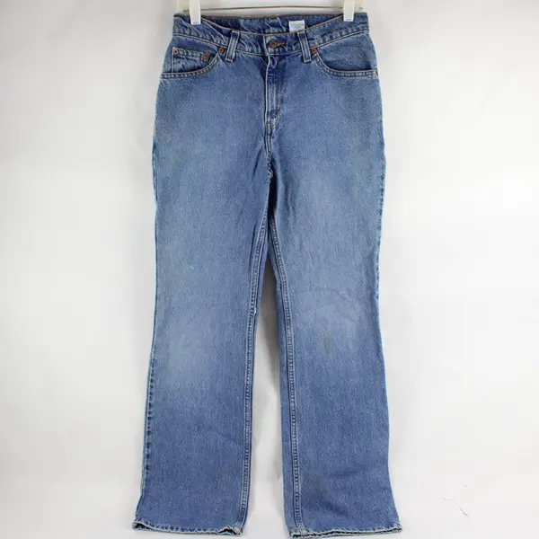 Vintage Levi's Juniors 9 JR.M Med Wash 517 Boot Cut Low Rise Denim Jeans