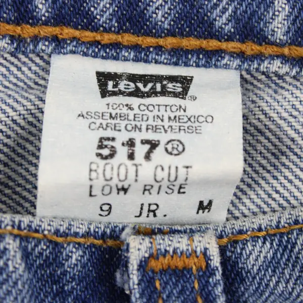 Vintage Levi's Juniors 9 JR.M Med Wash 517 Boot Cut Low Rise Denim Jeans