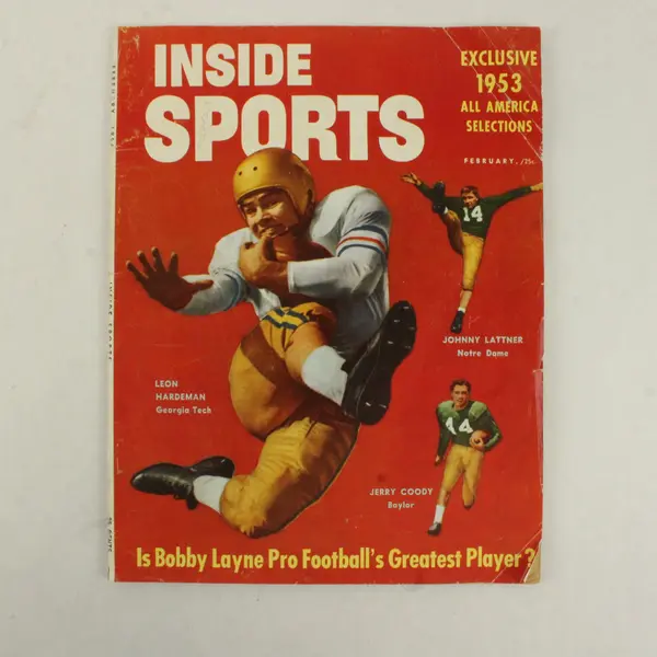 Inside Sports, February 1954 Vol. 2, No. 1, 1953 All America FB Missing 1st Page
