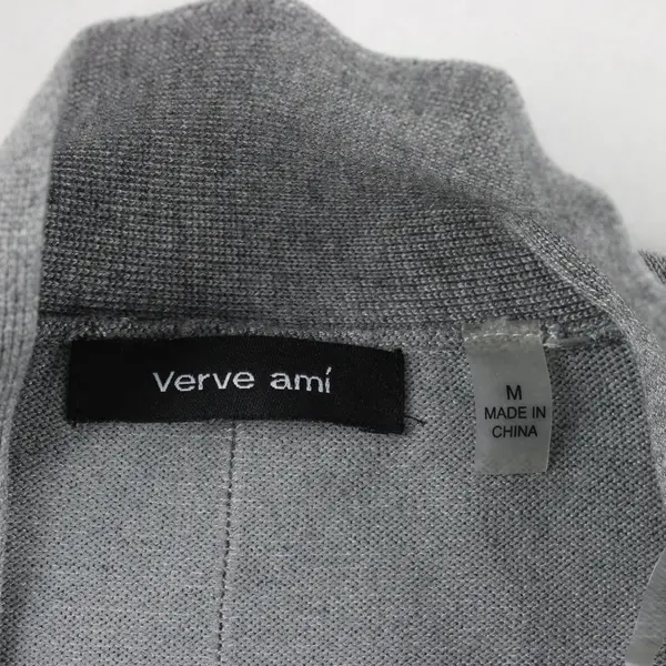 Verve Ami Gray Open-Front Cardigan Women's Medium