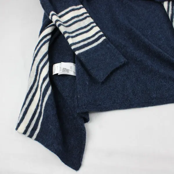 Eddie Bauer Sleepwear Blue White Striped Open Front Cardigan Women's XS