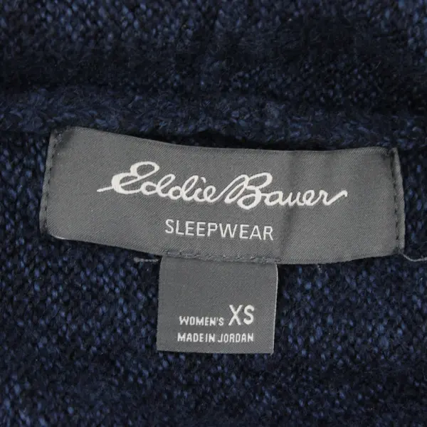 Eddie Bauer Sleepwear Blue White Striped Open Front Cardigan Women's XS