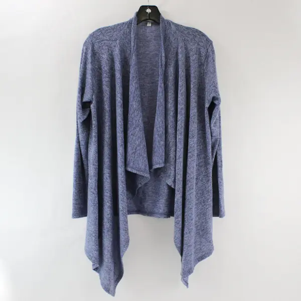 Daisy Fuentes Blue Long-Sleeved Open-Front Cardigan Women's Medium