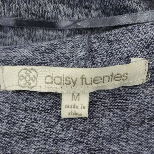 Daisy Fuentes Blue Long-Sleeved Open-Front Cardigan Women's Medium