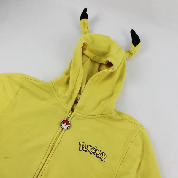 Kids Pokemon Pikachu Hoodie Boy Girl Fleeced Sweater Jacket Size M