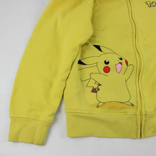 Kids Pokemon Pikachu Hoodie Boy Girl Fleeced Sweater Jacket Size M