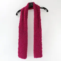 Handmade Magenta Pink Textured Scarf 68in