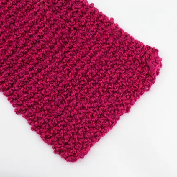 Handmade Magenta Pink Textured Scarf 68in
