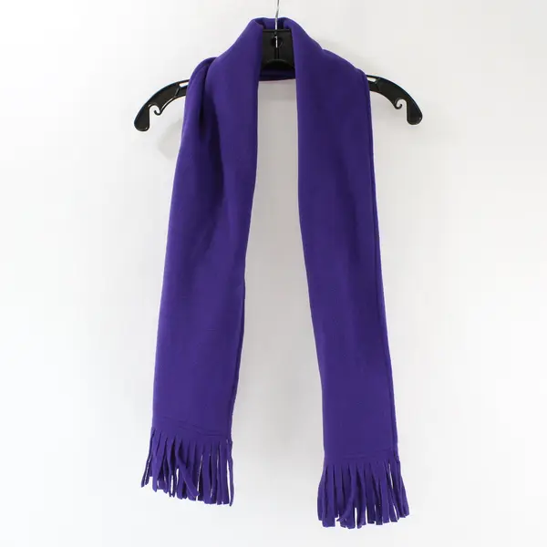 Plum Purple Fringe Fleece Scarf 9"x54"