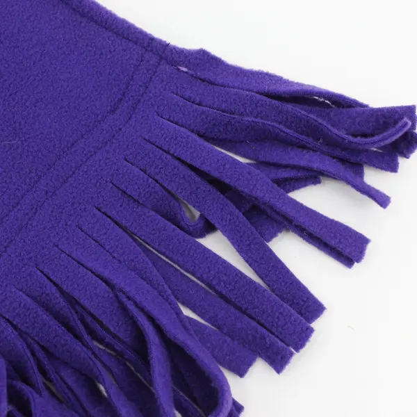 Plum Purple Fringe Fleece Scarf 9"x54"