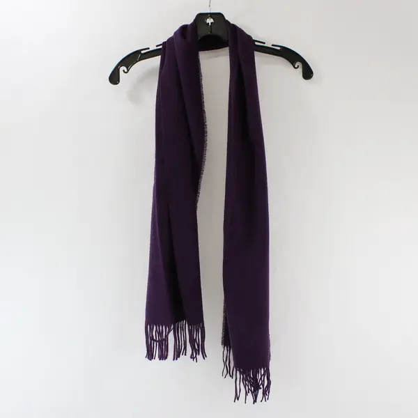 Eggplant Purple Fringe Acrylic Scarf 12"x58"