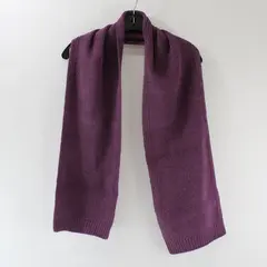 Plum Purple Knit Winter Scarf 9x62 Women Soft Solid Pre-Owned