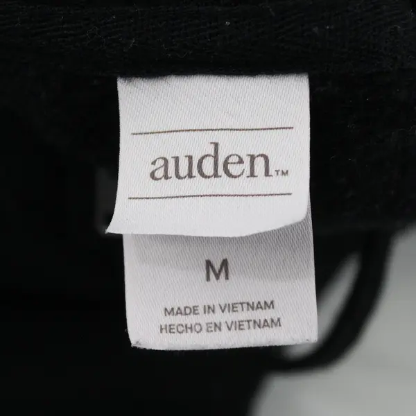 Auden Women's Black Fleece Lined Full Zip Lounge Hoodie Sweatshirt Size M