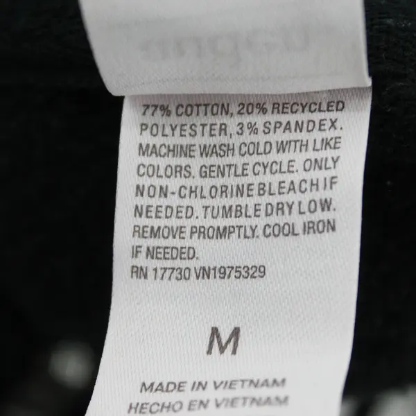 Auden Women's Black Fleece Lined Full Zip Lounge Hoodie Sweatshirt Size M