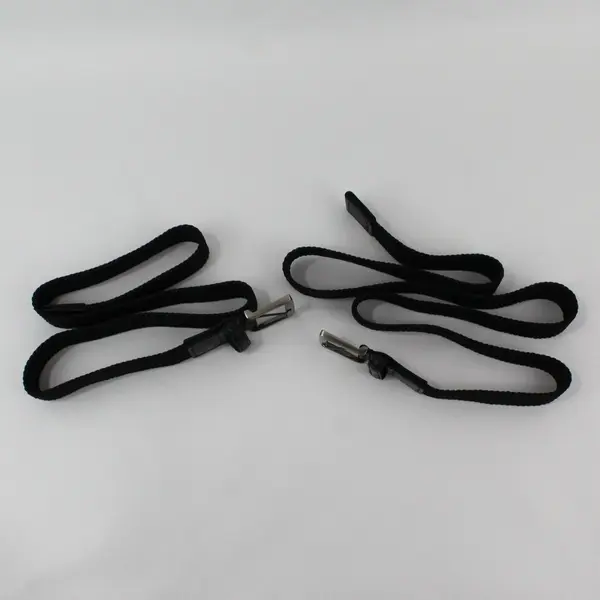 Lot of 2 Black Woven Unisex Belts, Sizes Medium 34-36 & 2XL 115-120 