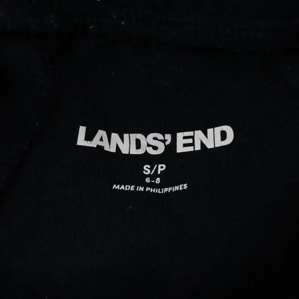 Lands' End Small 6-8 Navy Blue Pull On Pants 100% Cotton 